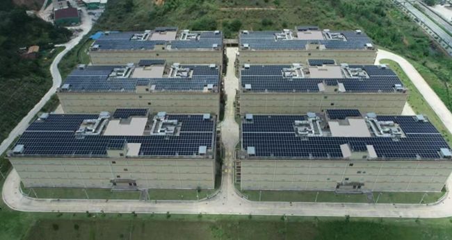 原料倉庫屋頂光伏發(fā)電系統(tǒng)